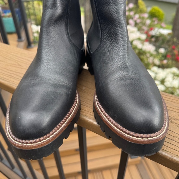 Caslon Nordstrom Miller Water Resistant Lug Black Chelsea Boot (Women) - Picture 5 of 9